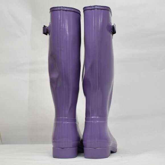 $225 Hunter Refined Gloss Tall Duo Waterproof Snow Boot lavender 11 (G8) - Picture 4 of 7